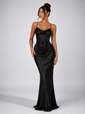 Backless Satin Dress — Night Edition