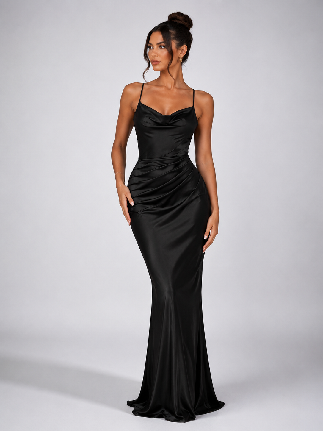 Backless Satin Dress — Night Edition