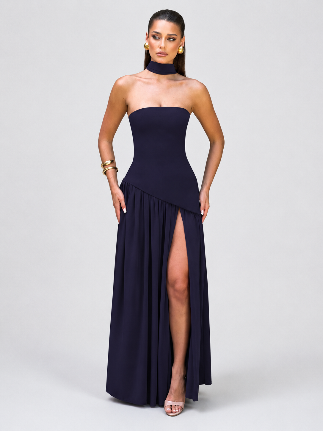 Strapless Scarf Dress — Royale