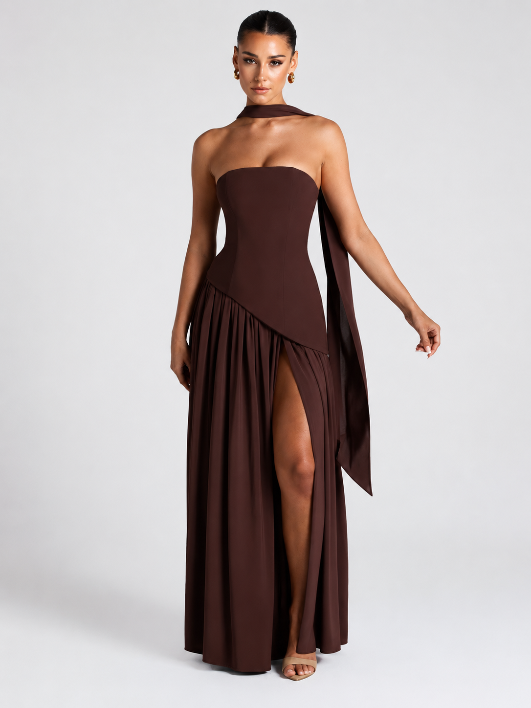 Strapless Scarf Dress — Royale