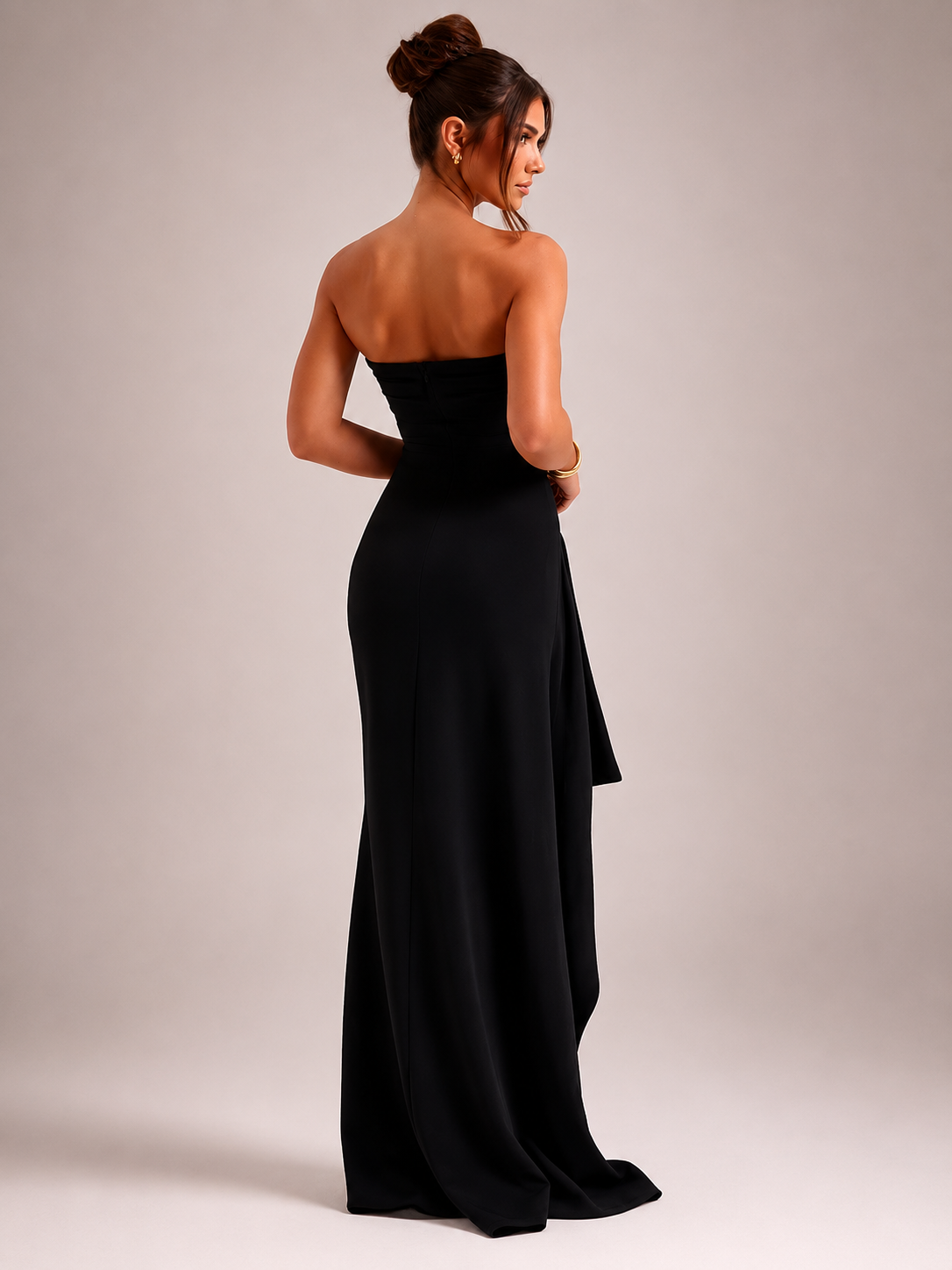Strapless Ruched Dress — Ombre