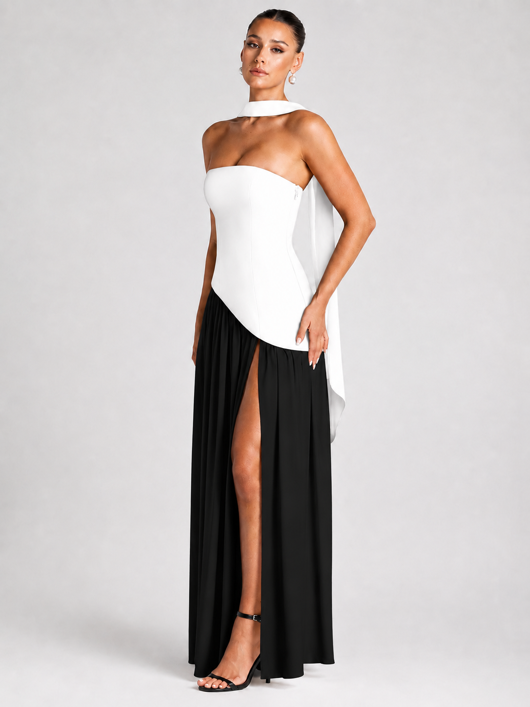 Strapless Scarf Dress — Royale