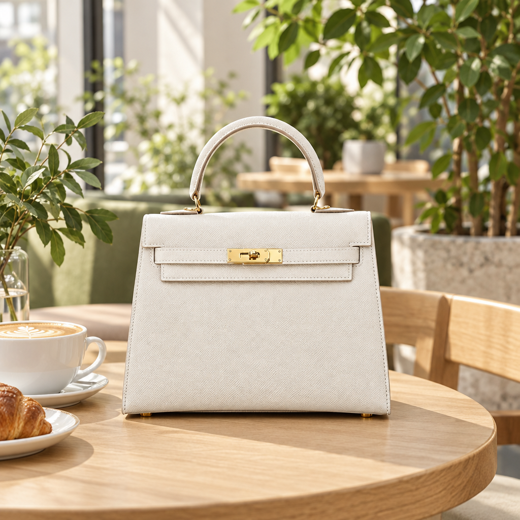 Sac ALMA Blanc — au café, visuel illustratif