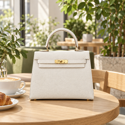 Sac ALMA Blanc — au café, visuel illustratif