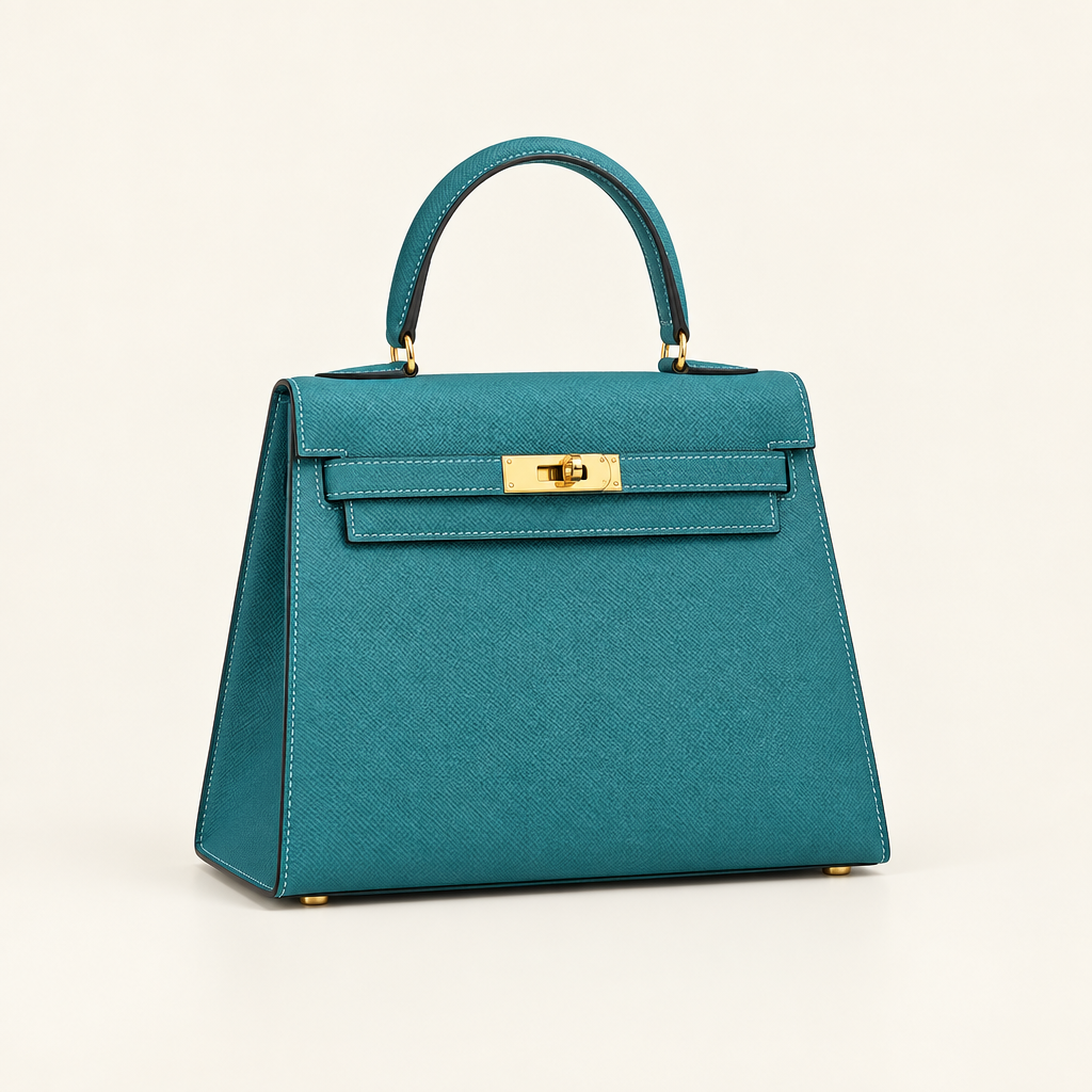 Sac ALMA Bleu canard — trois quarts, visuel illustratif