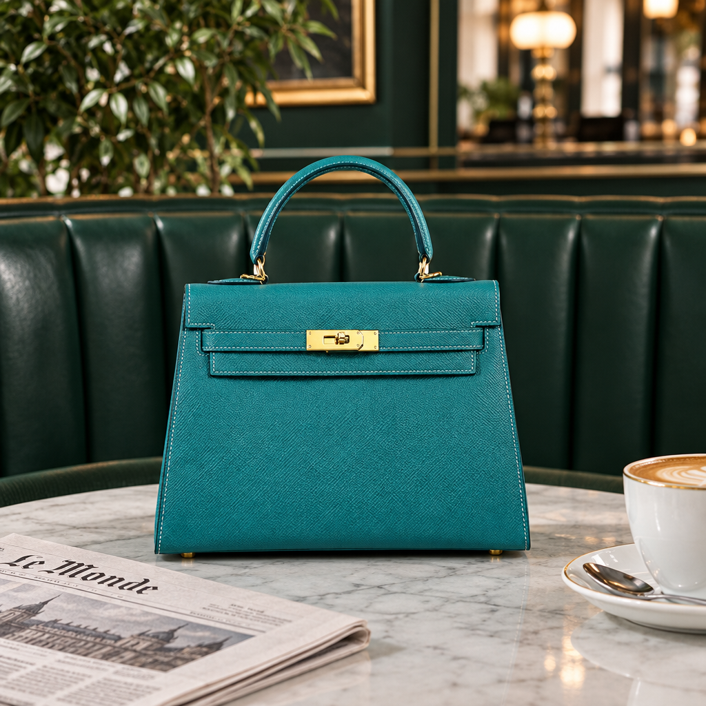 Sac ALMA Bleu canard — au café, visuel illustratif