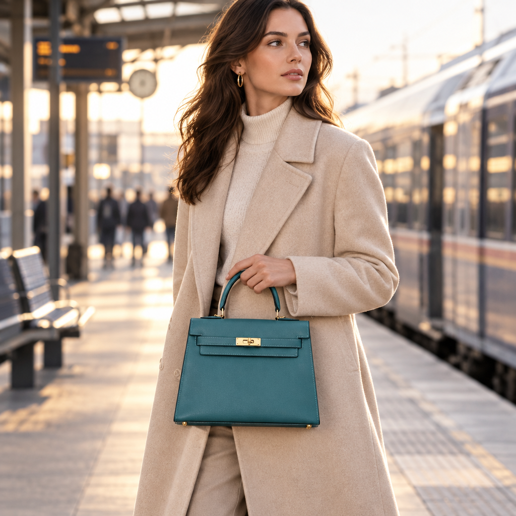 Sac ALMA Bleu canard — en ville, visuel illustratif