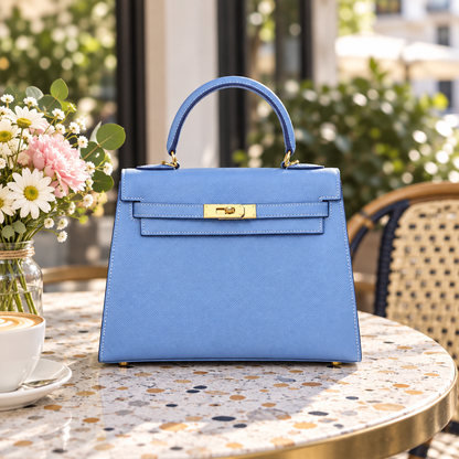 Sac ALMA Bleu pervenche — au café, visuel illustratif