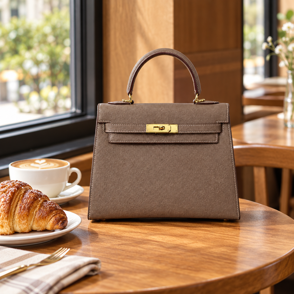 Sac ALMA Marron — au café, visuel illustratif