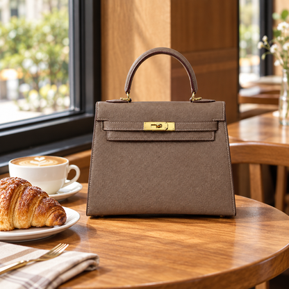 Sac ALMA Marron — au café, visuel illustratif