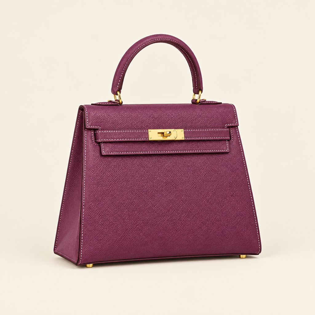 Sac ALMA Prune — trois quarts, visuel illustratif