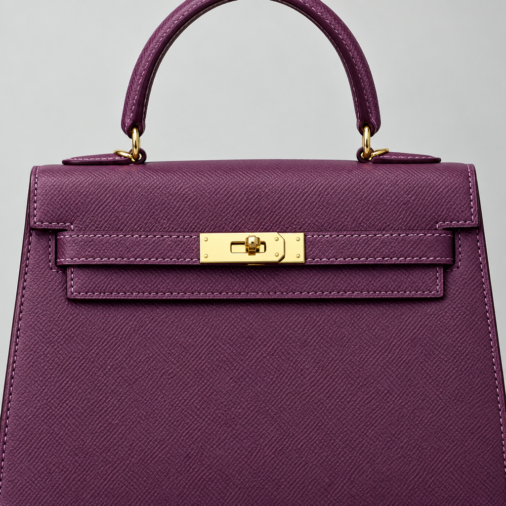 Sac ALMA Prune — détail, visuel illustratif