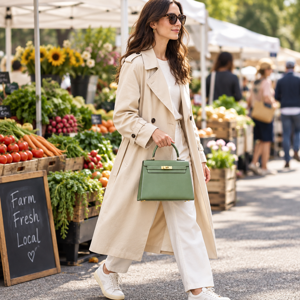 Sac ALMA Vert avocat — en ville, visuel illustratif