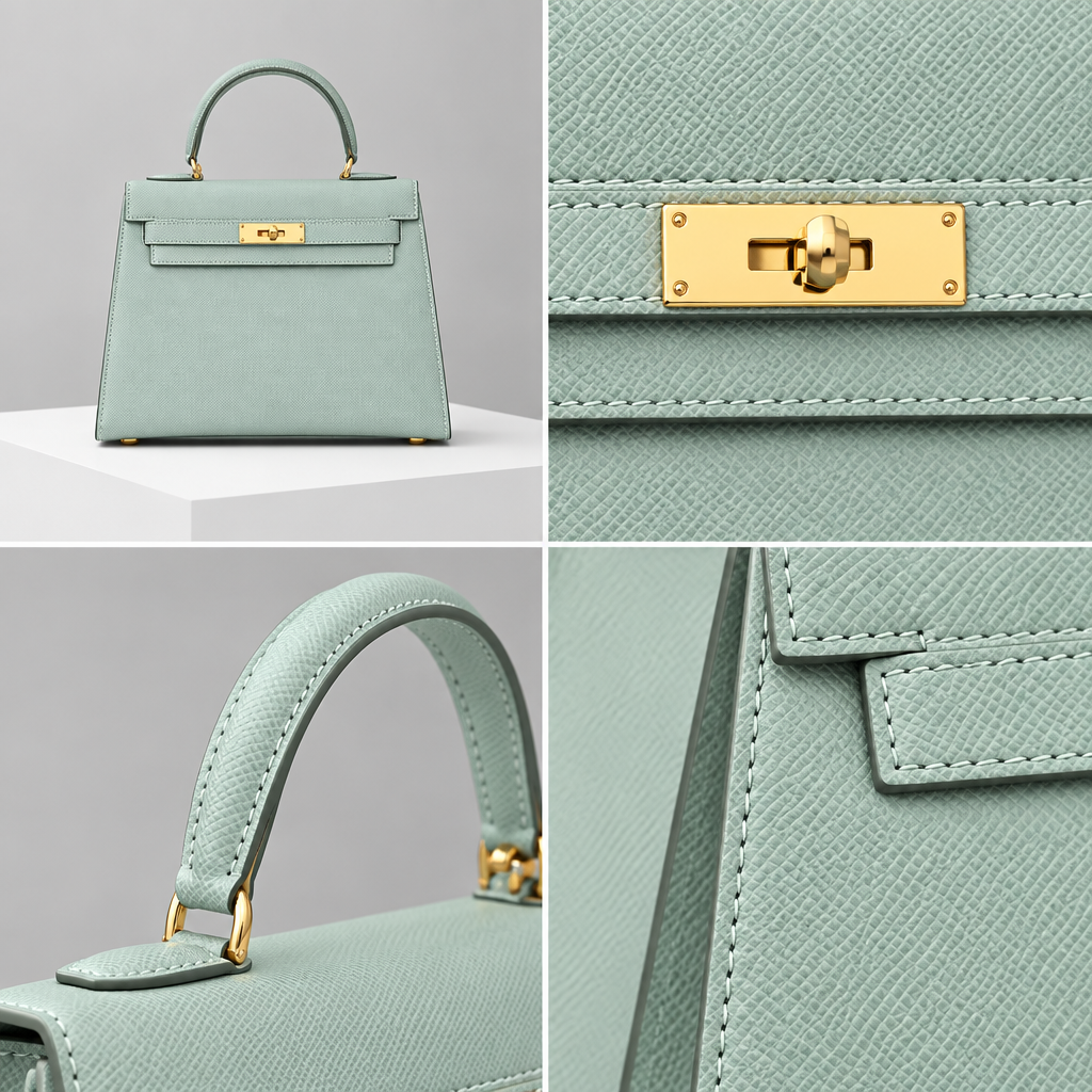 Sac ALMA Vert d’eau — détail, visuel illustratif