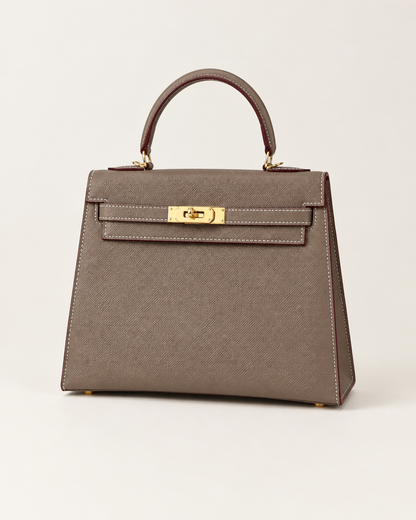 Sac structuré taupe VHYLA, vue de trois quarts illustrative